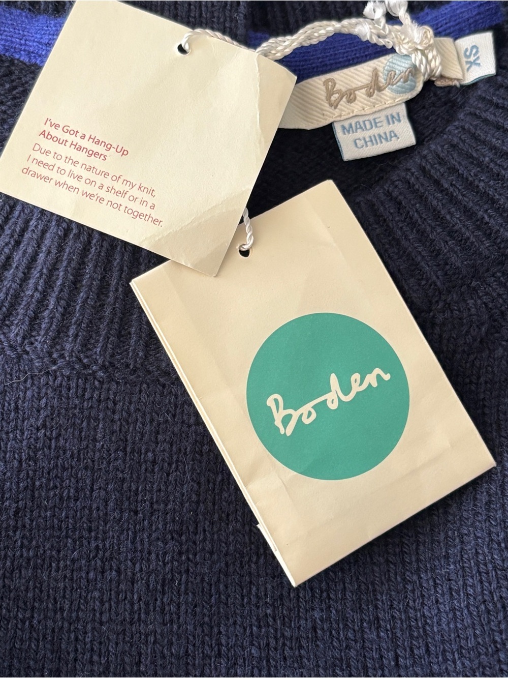 Boden NWT Wool Alpaca Knit Cardigan Sweater Navy Blue Textured Long Sleeve XS - Picture 9 of 11